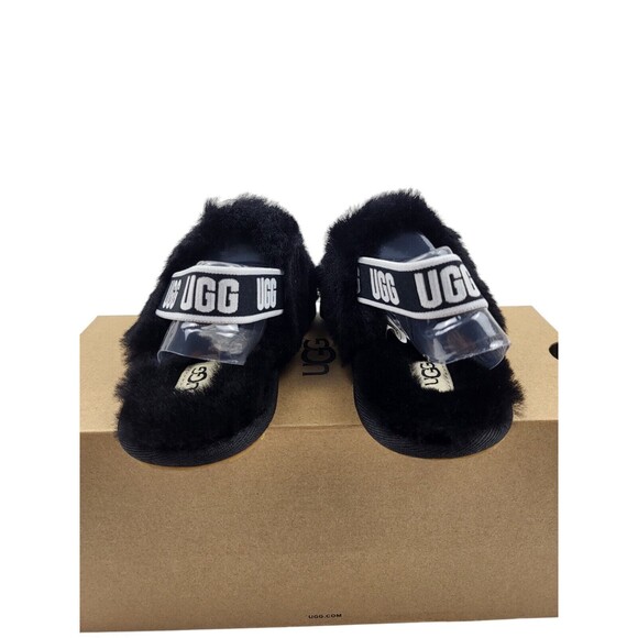 Ugg Oh-Yeah Girls TD Black Slides 1116636T Size 10 NWT NIB Toddlers - Picture 3 of 11
